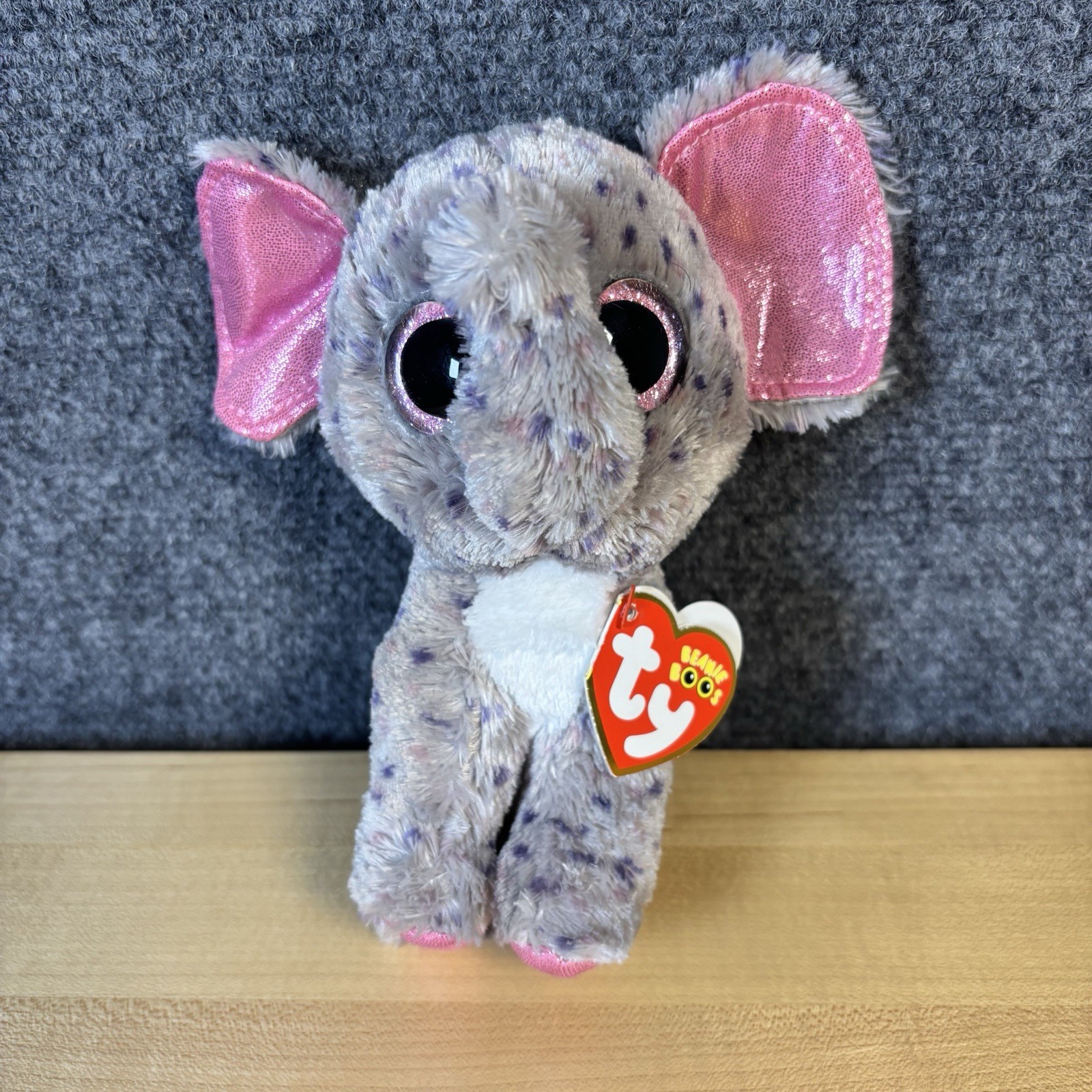 TY Beanie Boos - 6" SPECKS the ELEPHANT (glitter eyes) MWMT - RETIRED