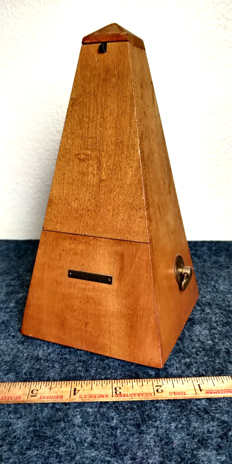 Vintage Seth Thomas Metronome Working Condition Red Brown Wood