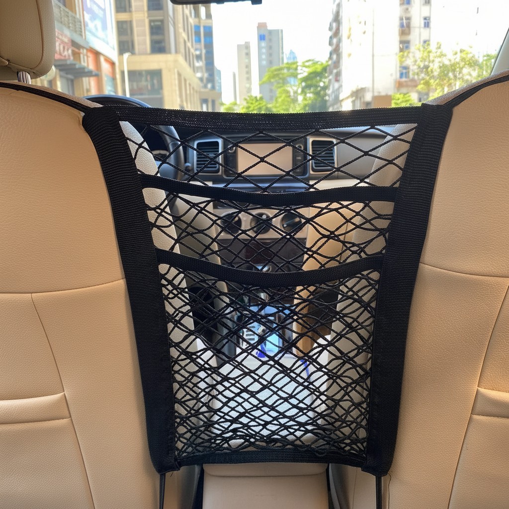 Upgraded Stretchable Car Mesh Organizer: Ultimate Solution for Backseat Clutter