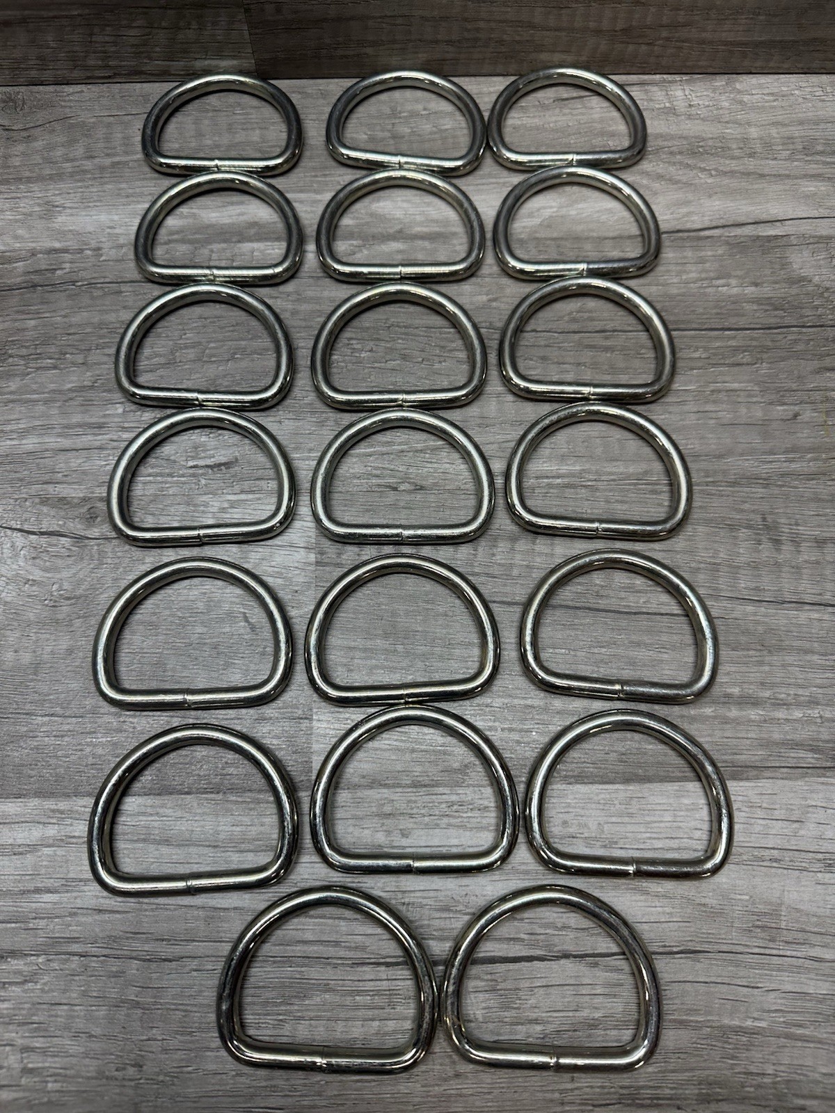 20 Pcs Metal D Ring 2 inch Welded Nickel Plated Heavy Duty Dee Ring