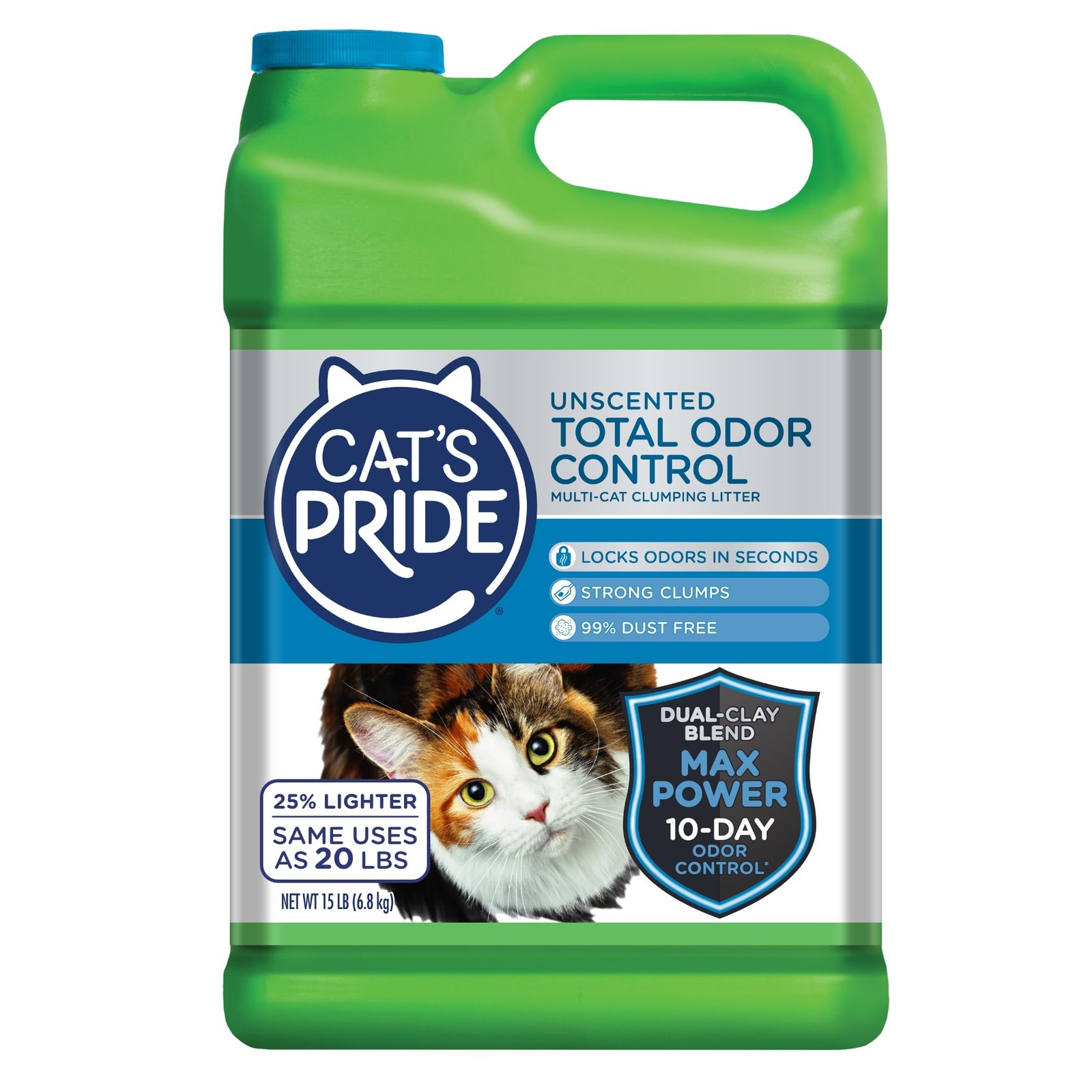 Cat Litter Multi-Cat Unscented 15 Pounds Strong Clumping Total Odor Control