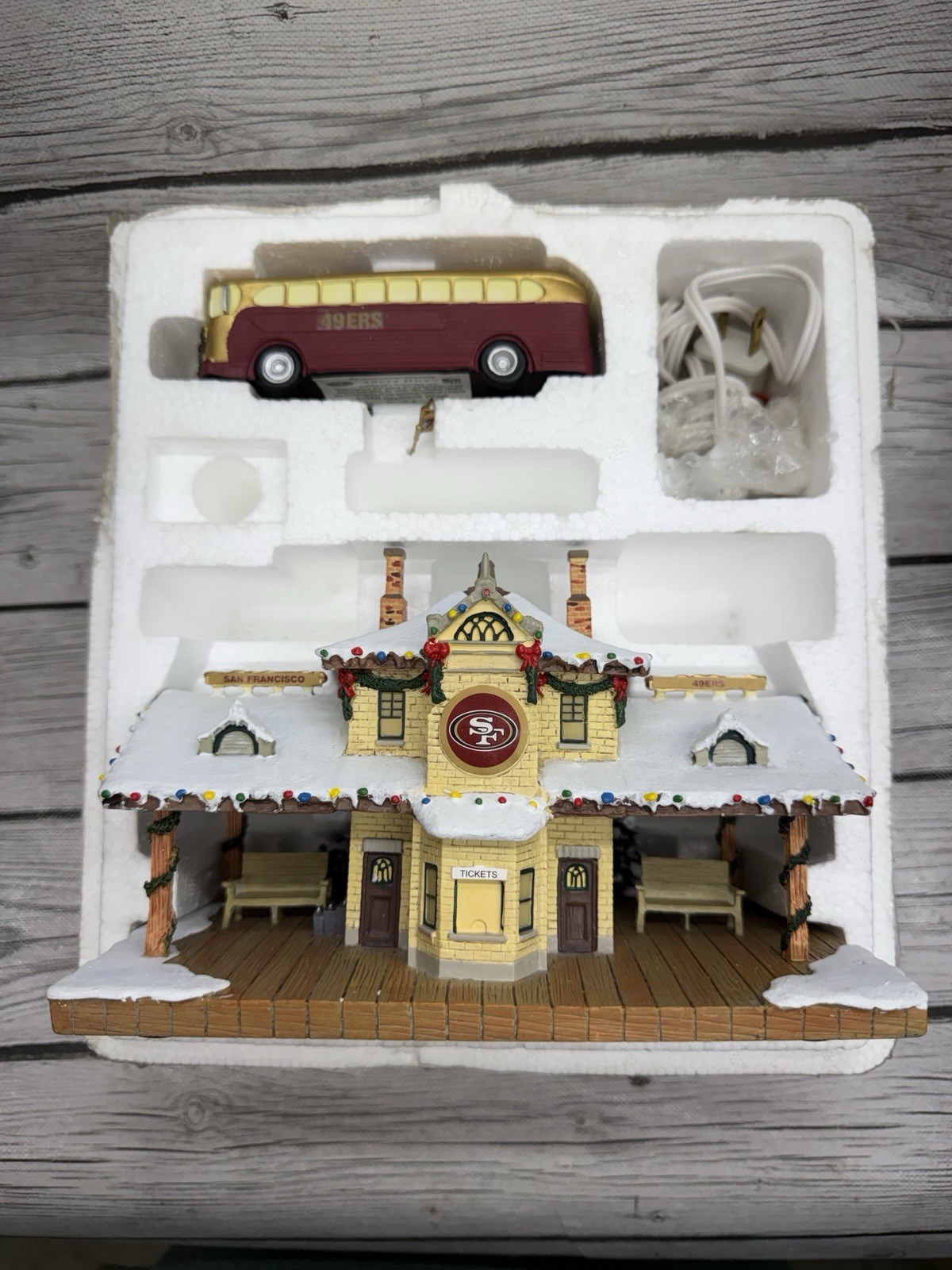 Rare 2003 Hawthorne Village NFL "San Francisco 49ers Station" HO Train Scenery