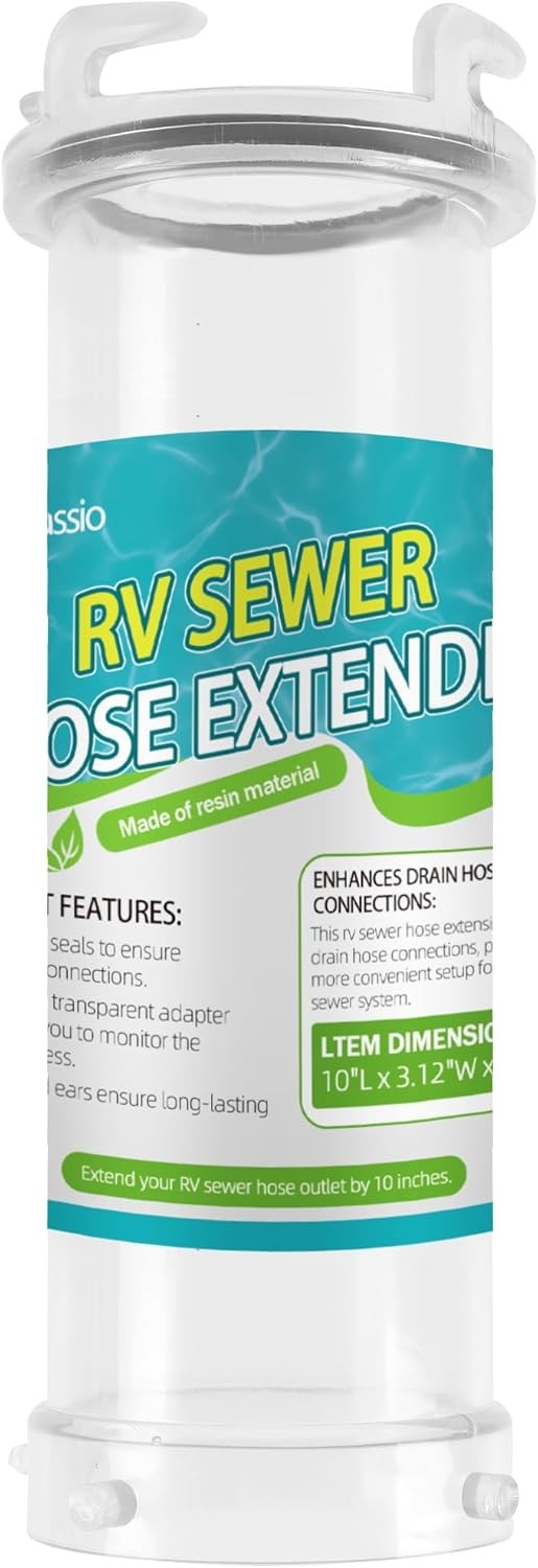 10" Extension Clearview Sewer Hose Adapter T1021 RV Clear 10 Inch, 