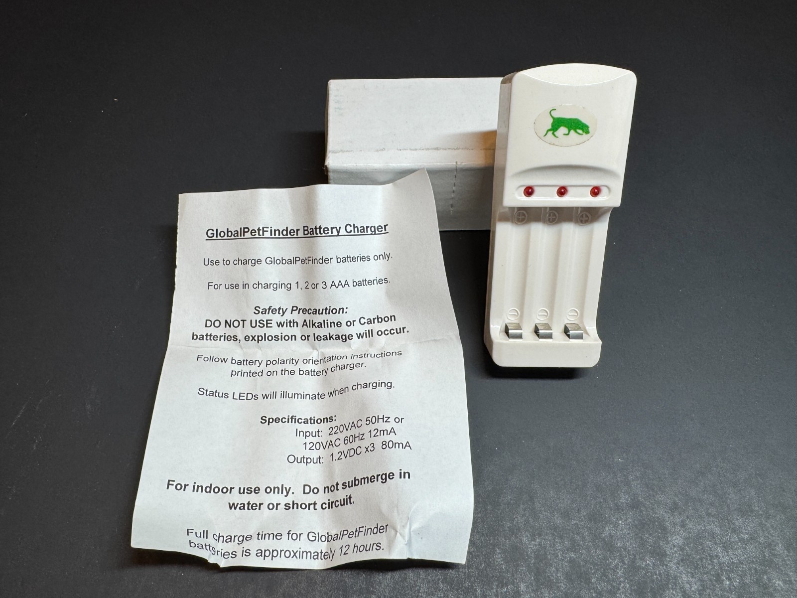 Global Pet Finder Battery Charger - Model KN-307