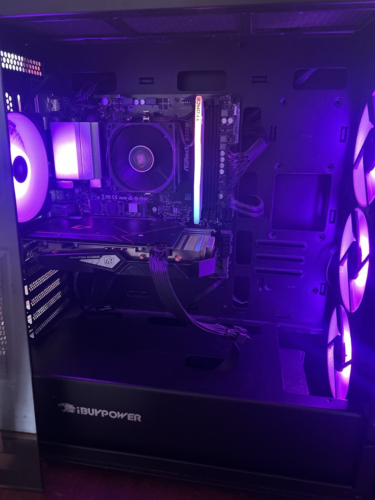 iBUYPOWER Gaming Desktop Tower ASRock B550M RGB Lighting USB 3.0 Black