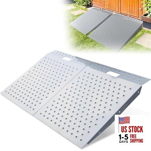 Shed Ramp 2PC, Loading Ramp for Riding Mower, 29" L x48 W, 29"L x 48"W（2PCS）