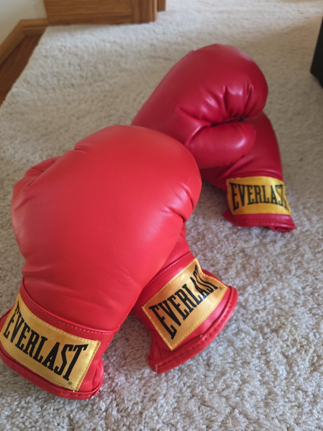 Two Sets Of Small Laceless Boxing Gloves - Red (2964)