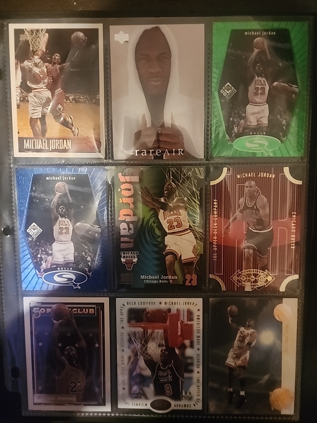 Michael Jordan 9 Card Lot Great Cards