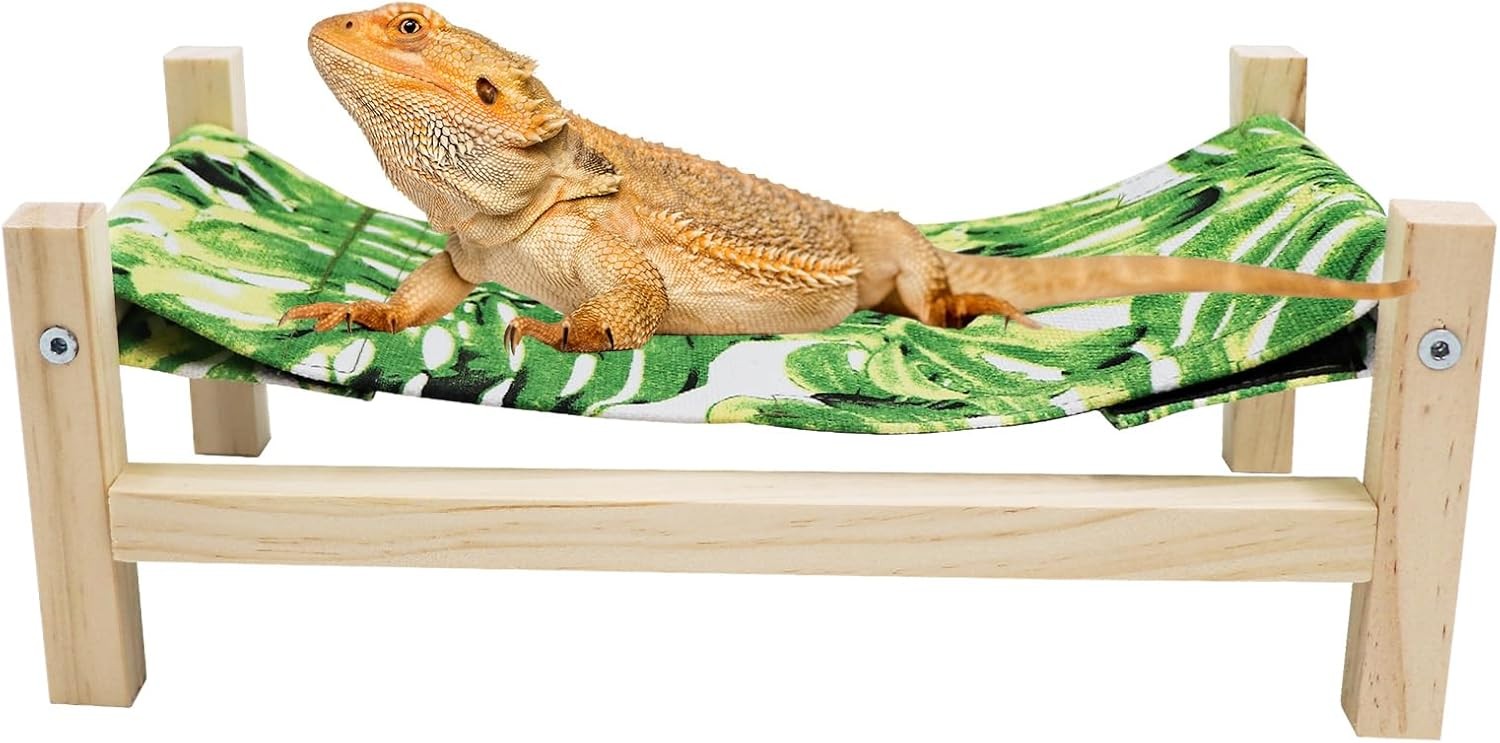 Bearded Dragon Bed Wooden Reptile Sleeping Hammock Bearded Dragon Tank