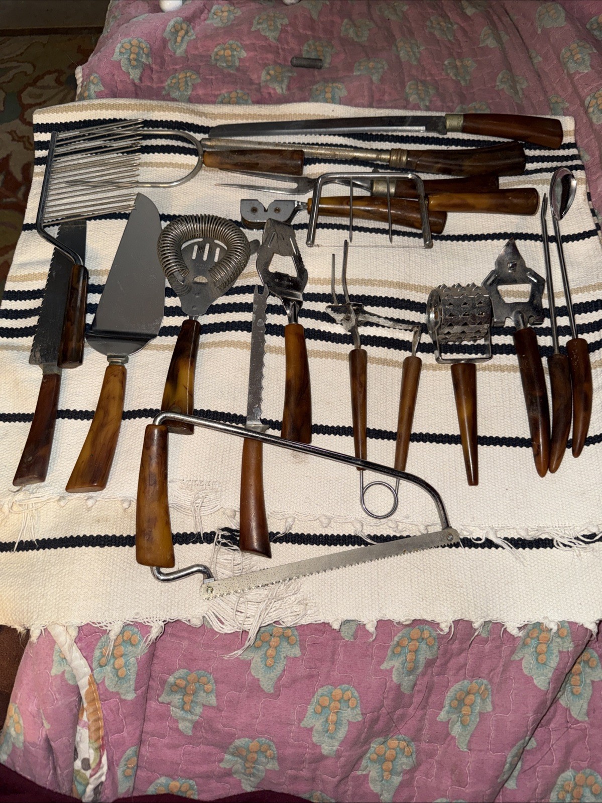 18 Vintage Bakelite Handle Kitchen Utensils Great Colors Various Handle Styles