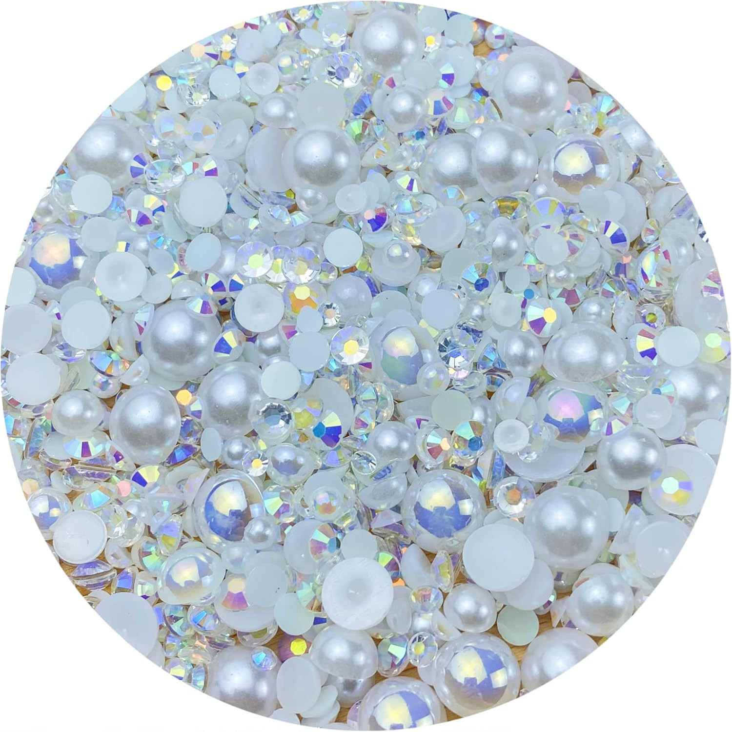 Mix Resin Rhinestones Half round Pearls,30G Flatback Rhinestones Half Pearl Bead