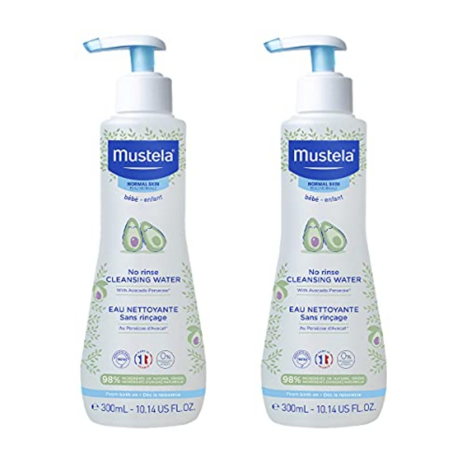Baby Cleansing Water Micellar No Rinse 10.14 Fl Oz 2 Pack Mustela Aloe