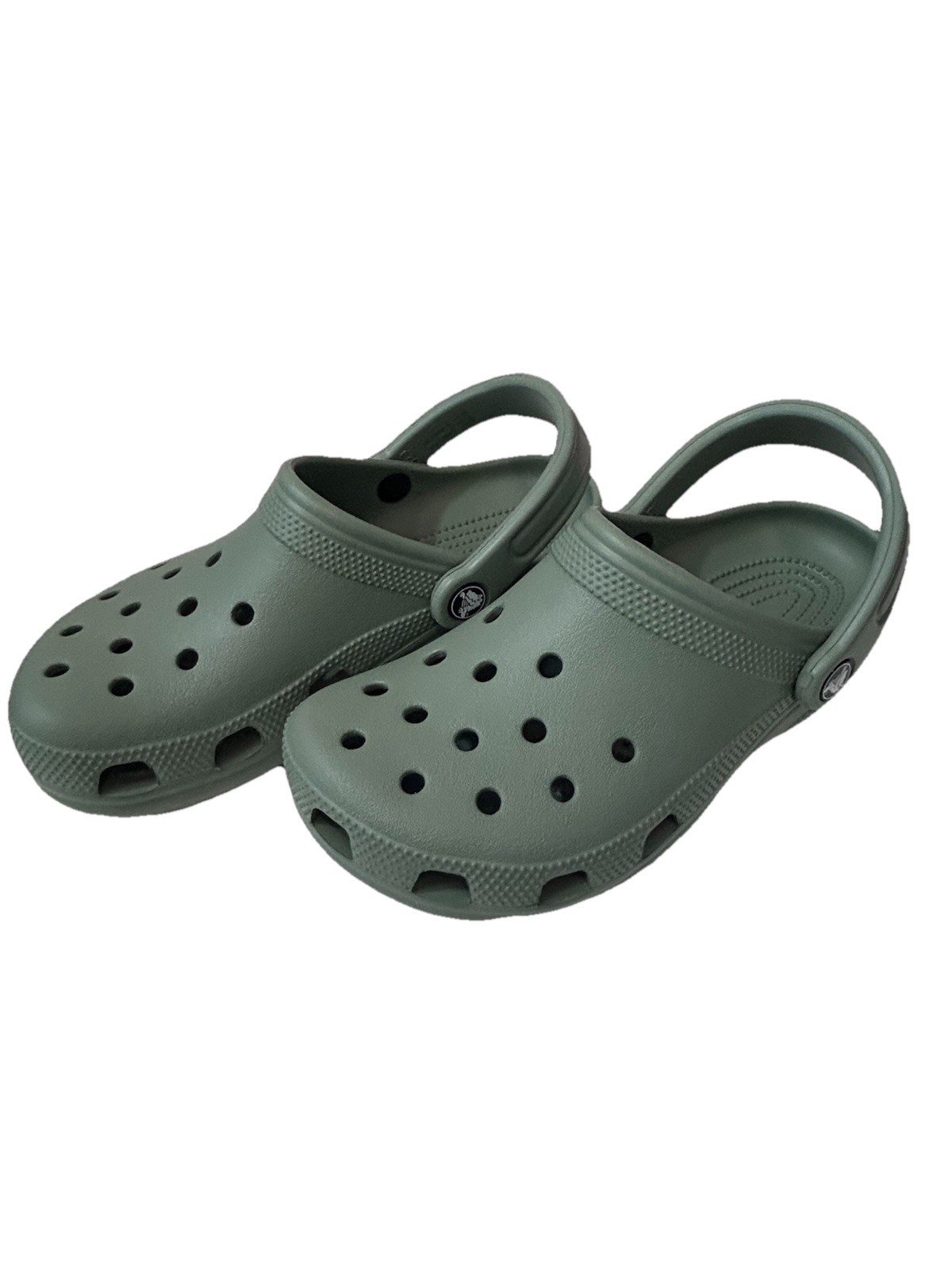 Crocs Classic Clog K Moss Unisex Kids J4 Synthetic Adjustable Strap EU 36-37