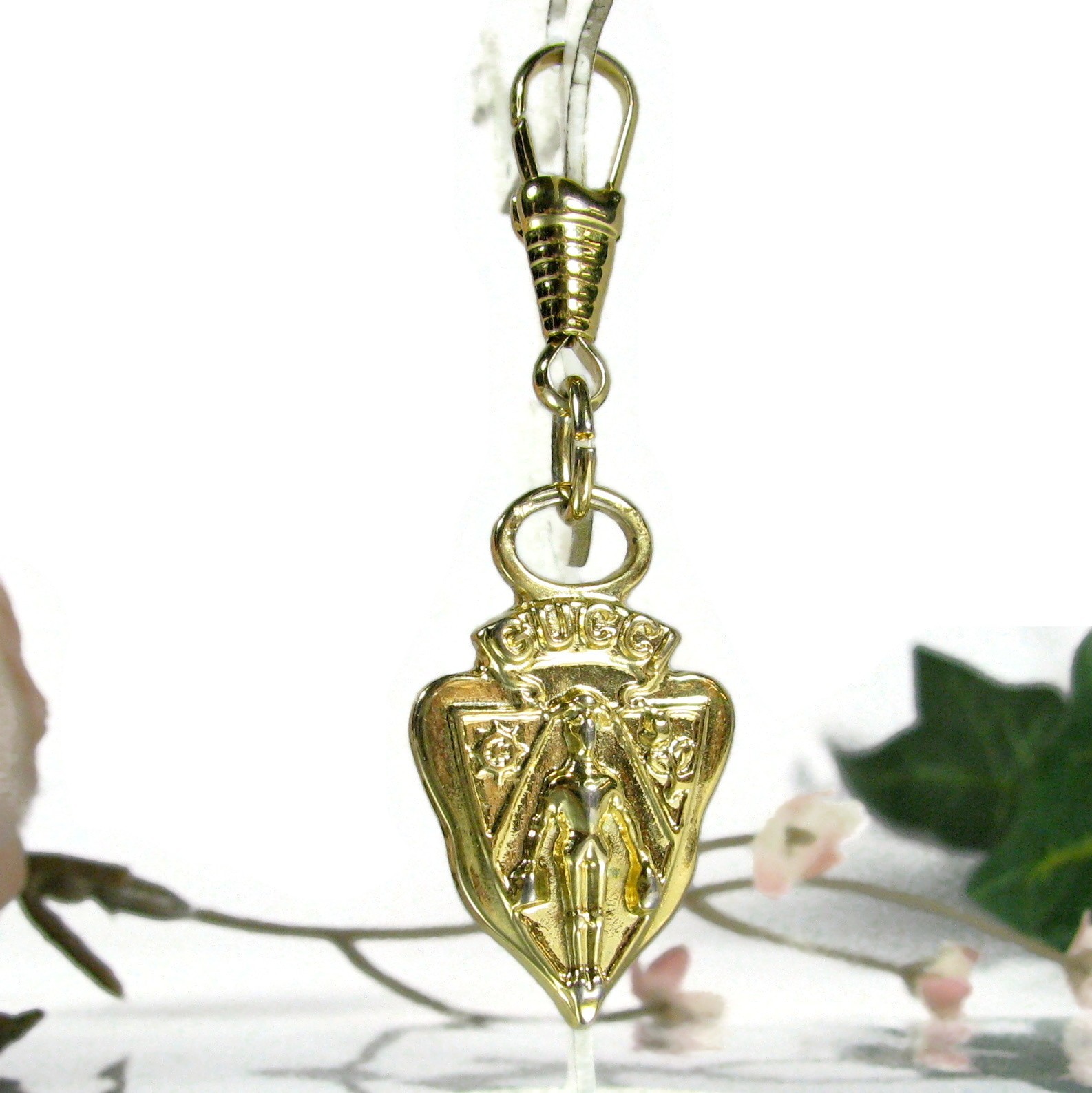 Vintage Gucci Golden Knight Jacket Or Purse Pull Pendant 