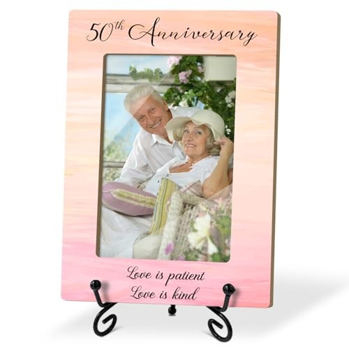 Picture Frame - Love Is Patient Love Is Kind Wedding Gifts for 50th Anniversary