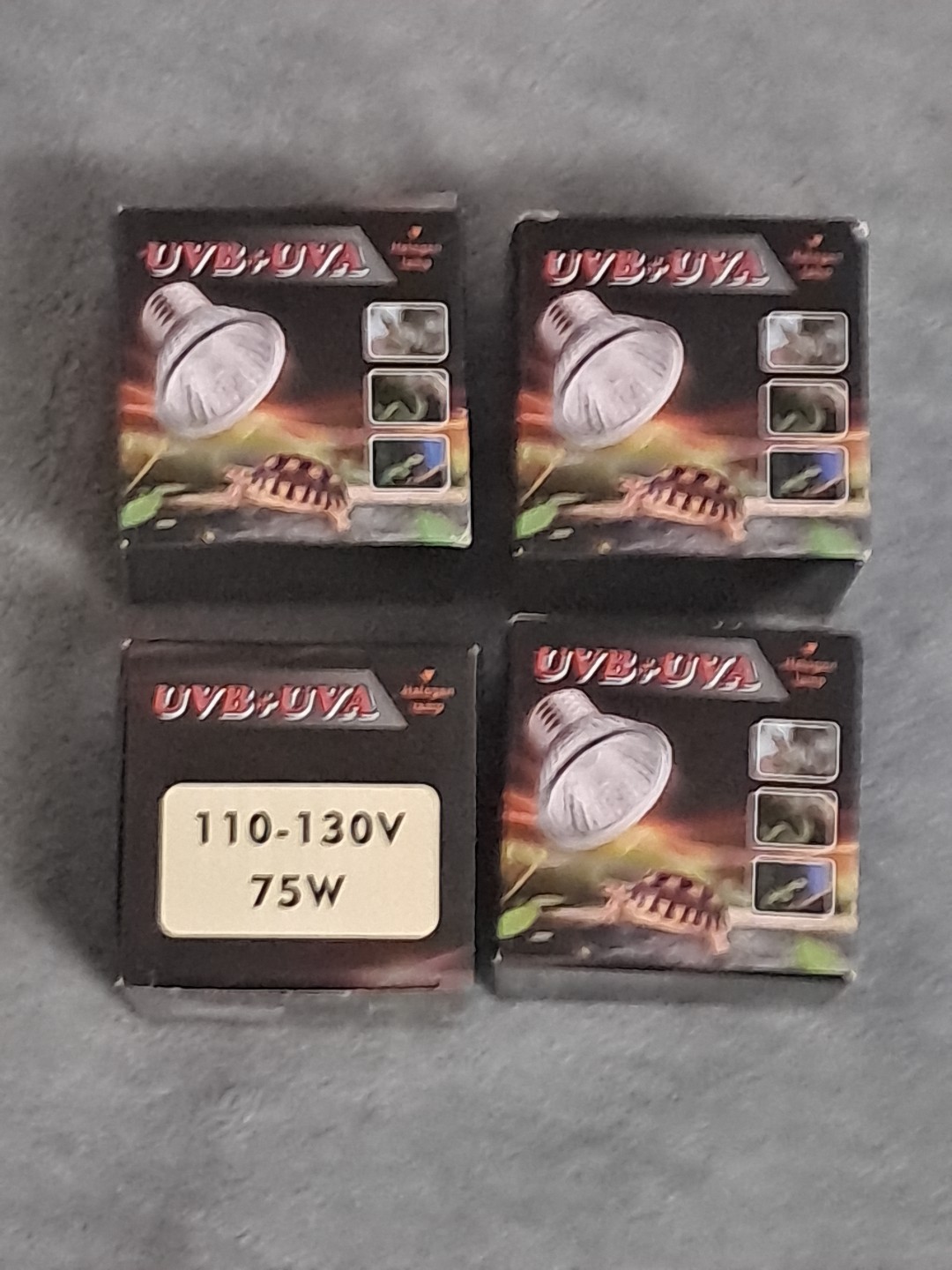 4 Pcs Reptile Lamp Heat Bulb 75W Light Basking UVA Turtle UVB Emitter Heater