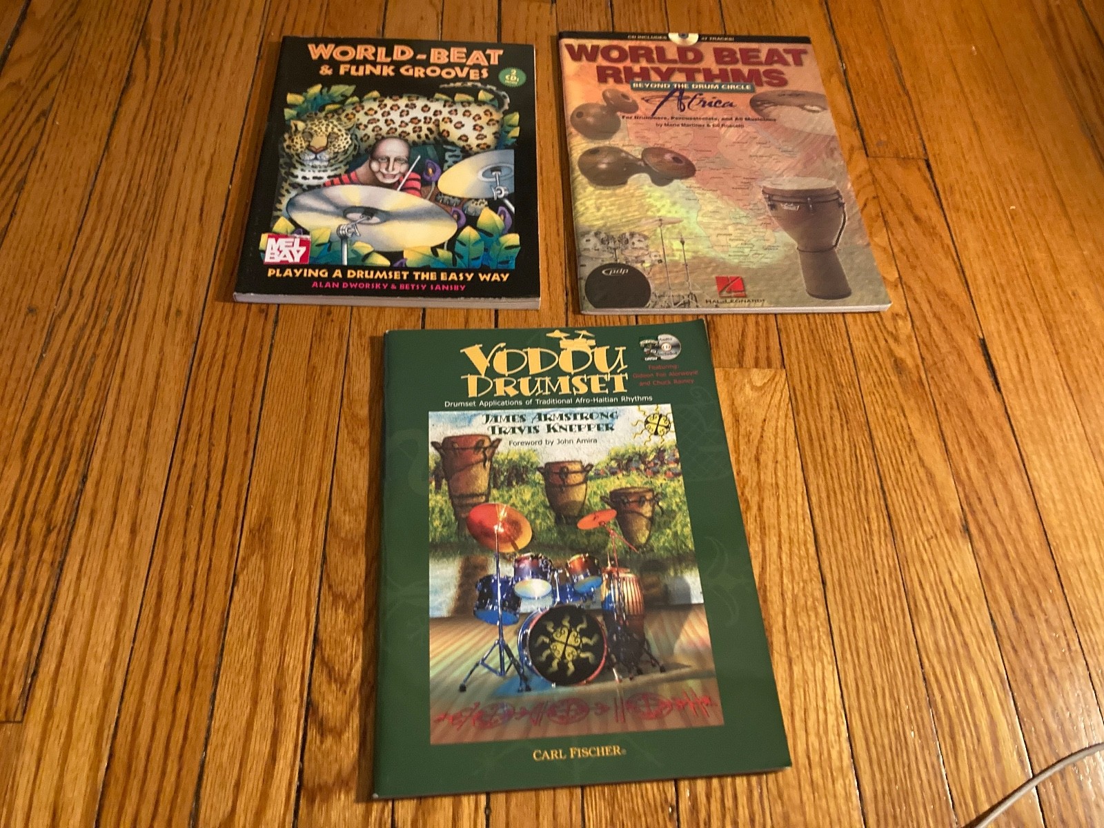 World Beat Drum Percussion Book Lot (3) Mel Bay etc. New ship tomorrow