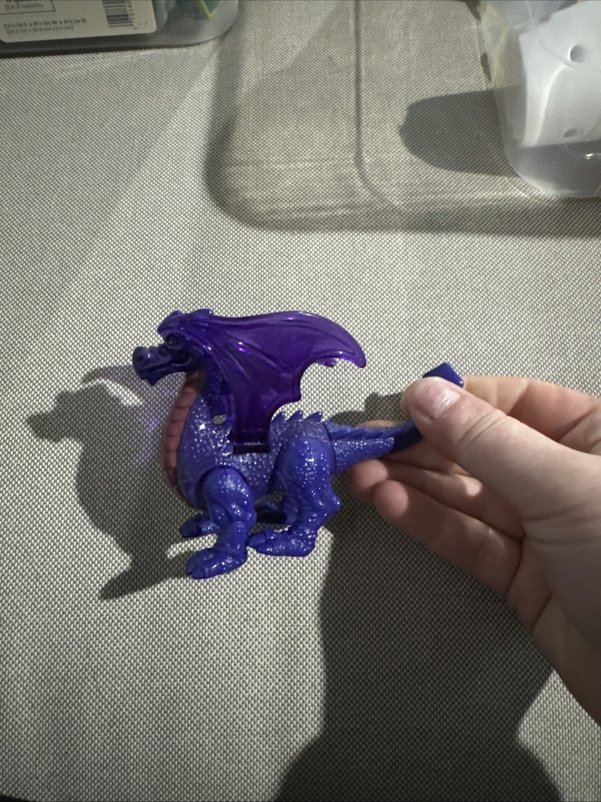 1998 Disney Animal Kingdom McDonalds Purple Dragon Figure Vintage Happy Meal Toy