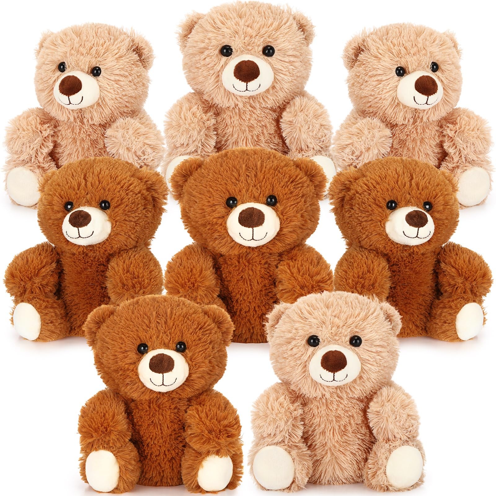 Jenaai 8 Pcs 10" Valentine Bear Stuffed Animals Bulk Baby Shower Gift Plush