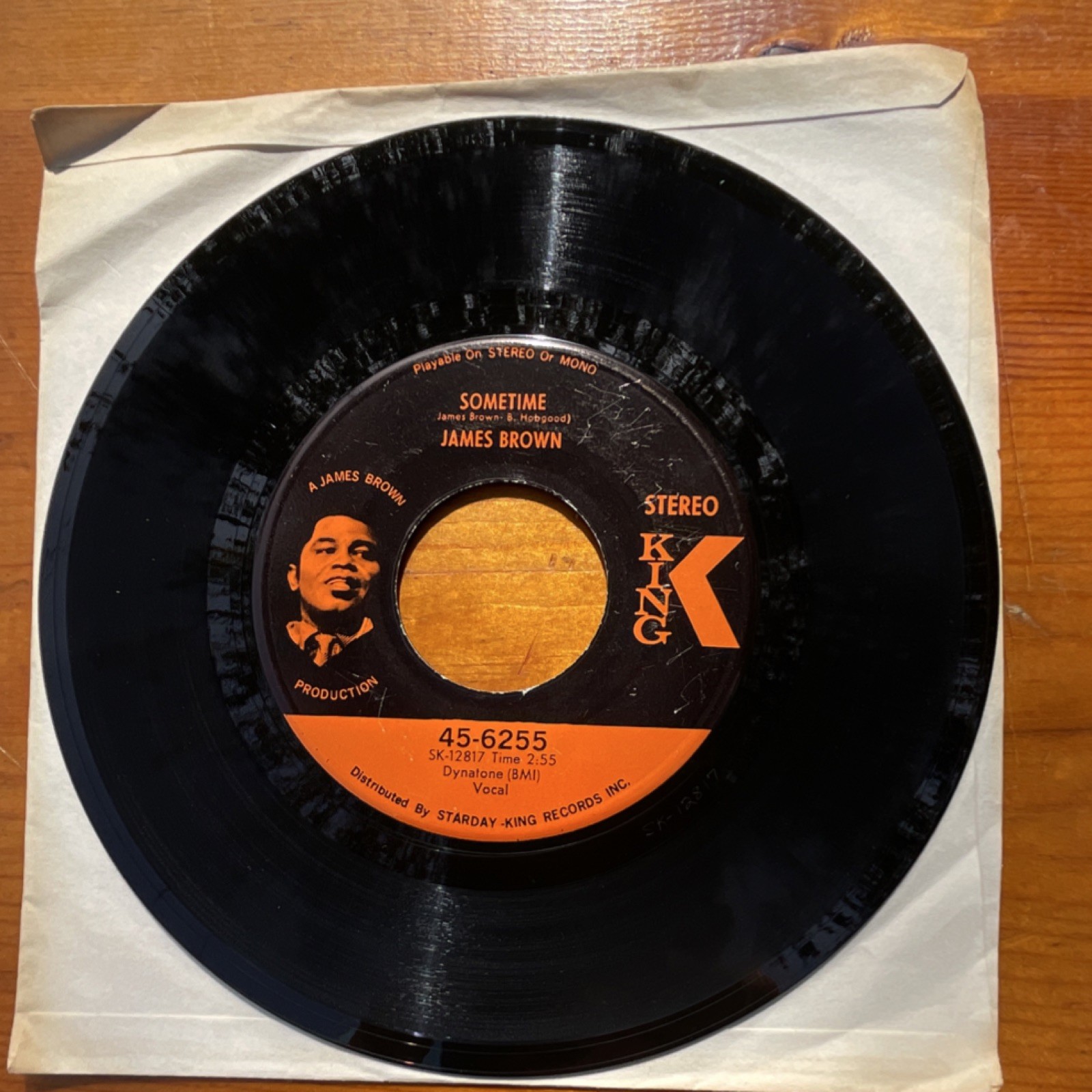 James Brown Let a Man Come In/Popcorn Pt 1/Sometime 7" Vinyl King 45-6255