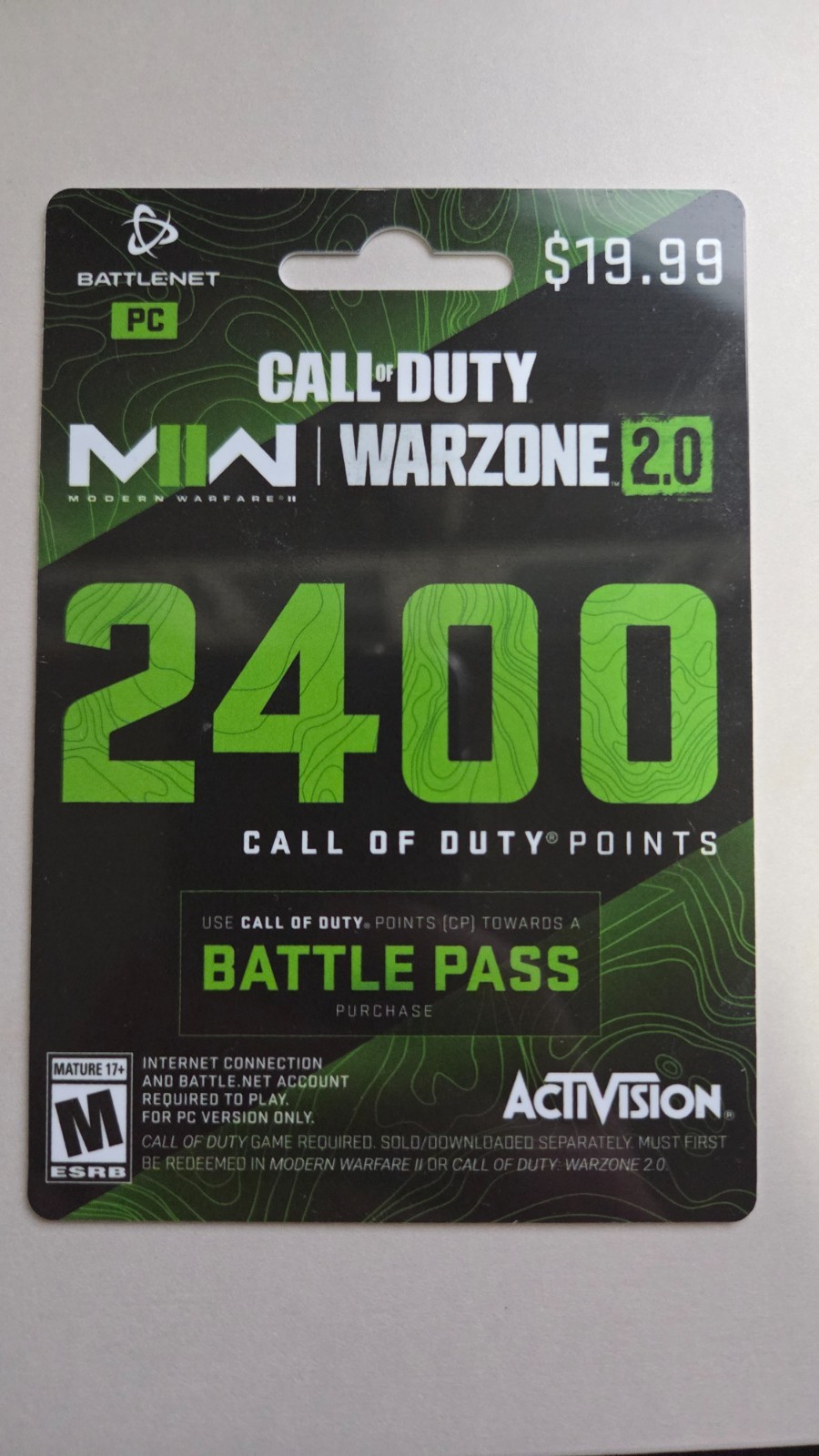 2400 Call of Duty E-delivery CoD Points Digital Code for PC Battle.net