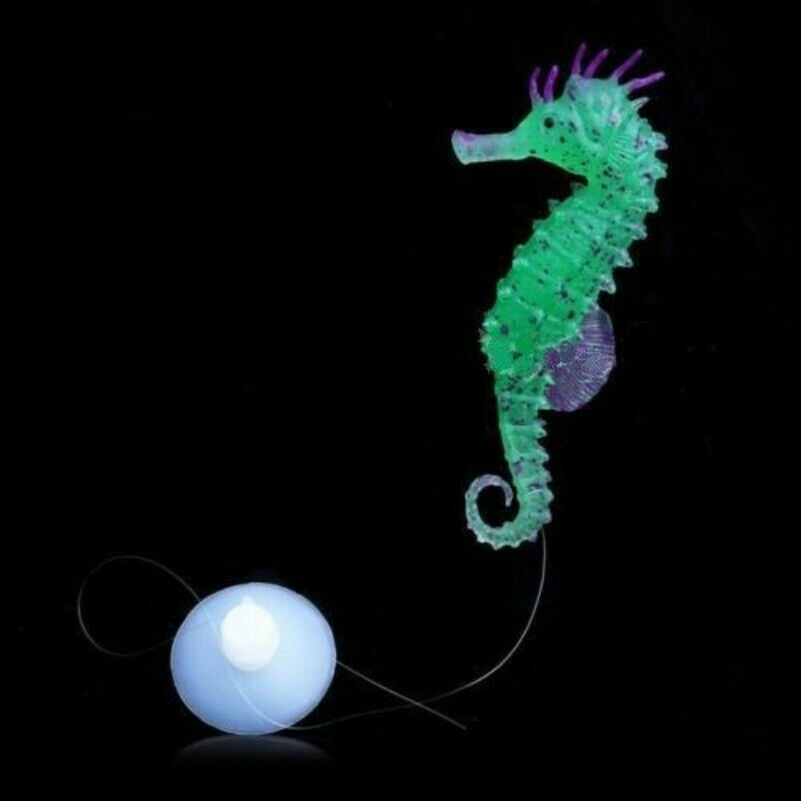 Aquarium Decoration Water Artificial Sea Horse Glowing Effect Fish Tank Fun Home