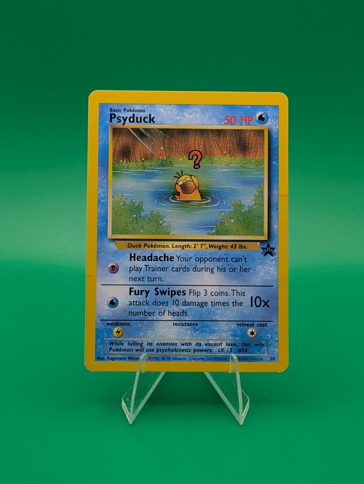Psyduck #20 Promo Pokemon Black Star 2000