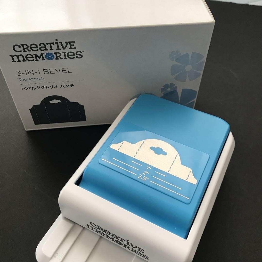 Creative Memories 3-IN-1 BEVEL Tag Punch Boxed New