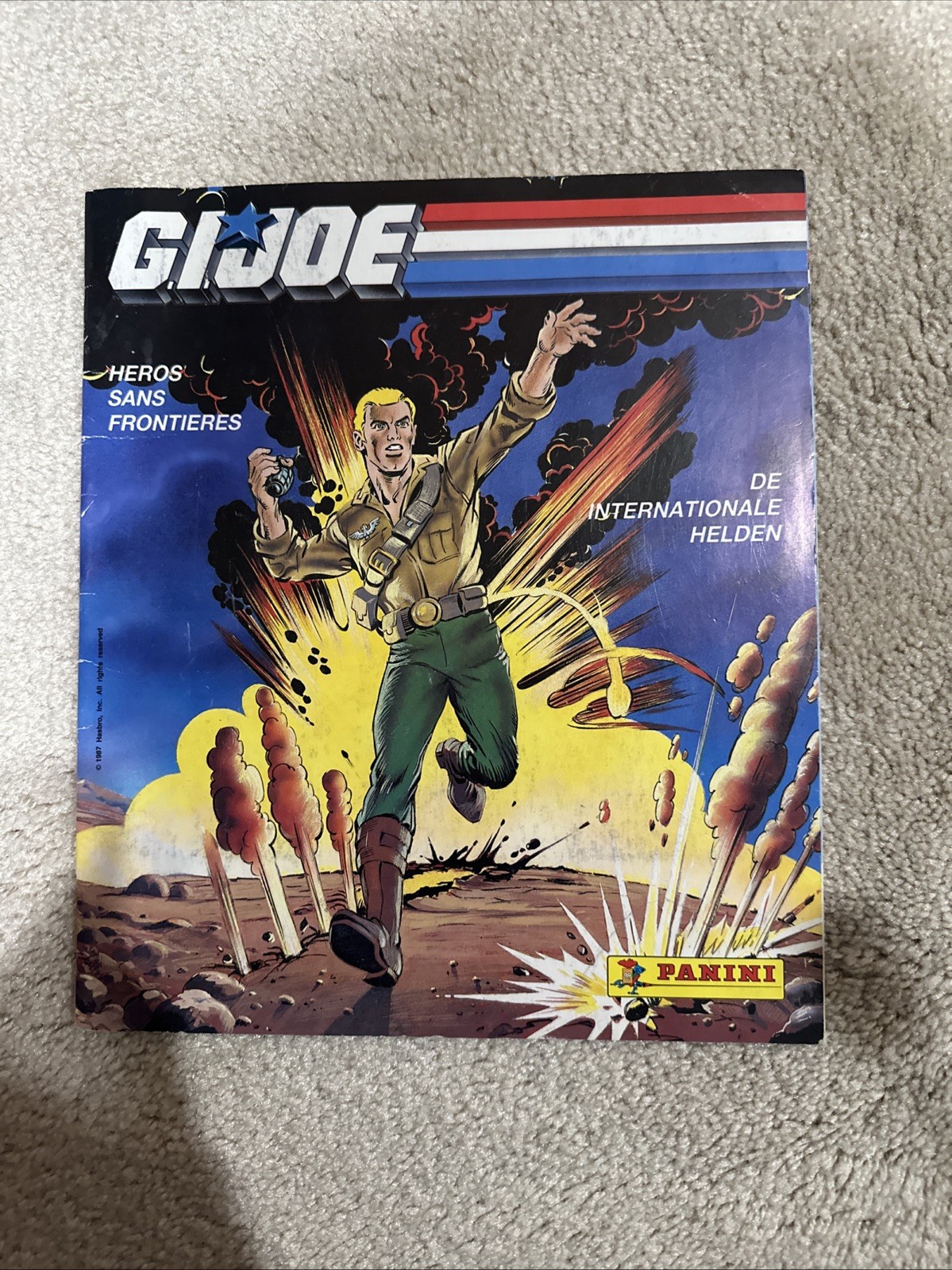 GIJoe International Belgium Panini Sticker Album Partially Complete 