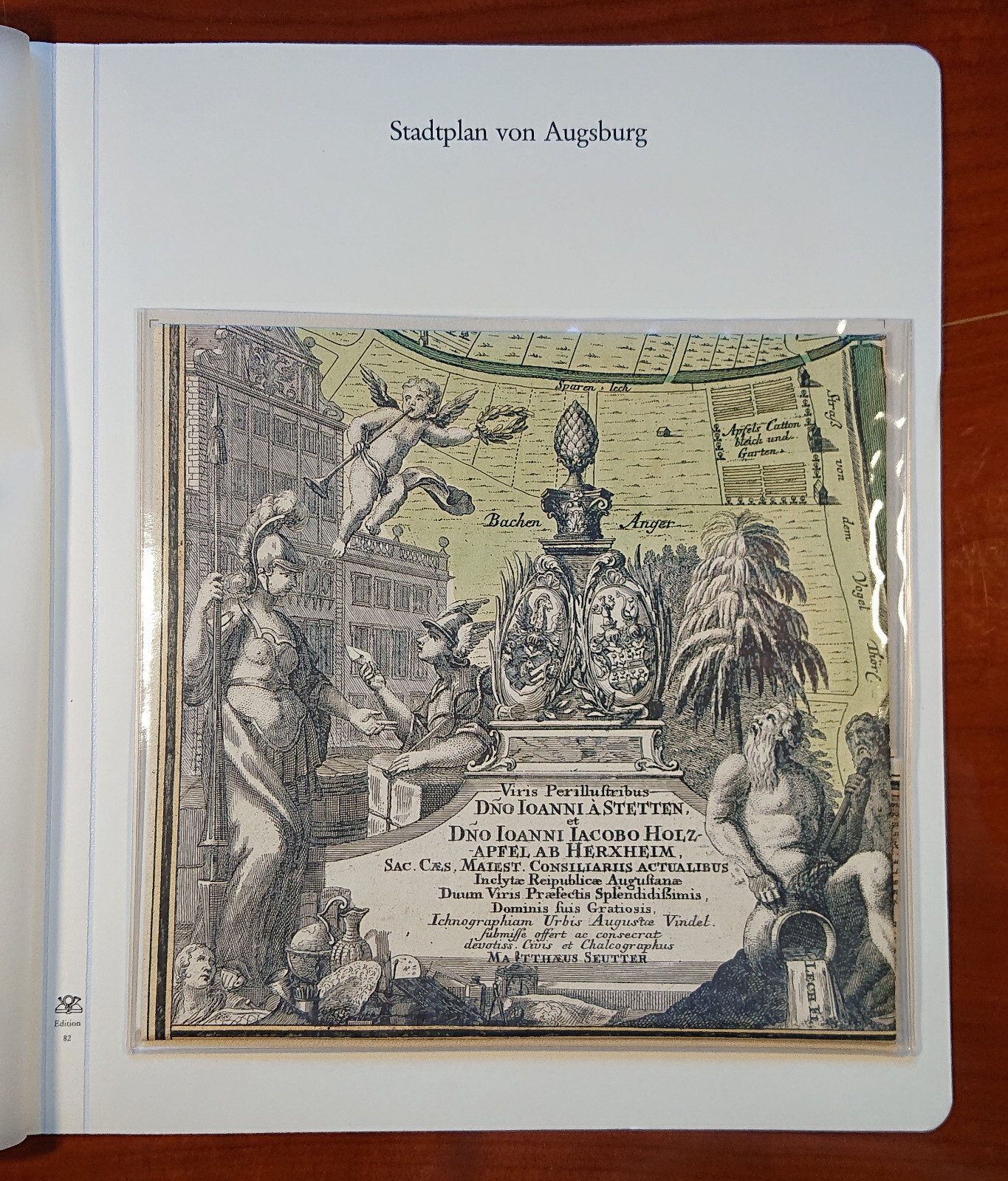 Vordruckblatt Map From Augsburg Matthäus Seutter post Office Building Panhandle