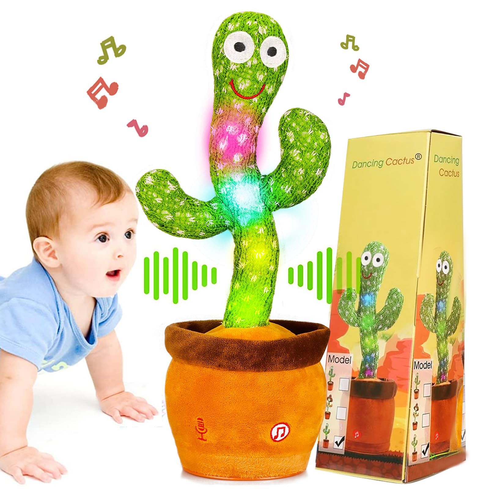 Dancing Talking Cactus , Baby Singing Recording Mimicking Cactus , Repeats Wh...