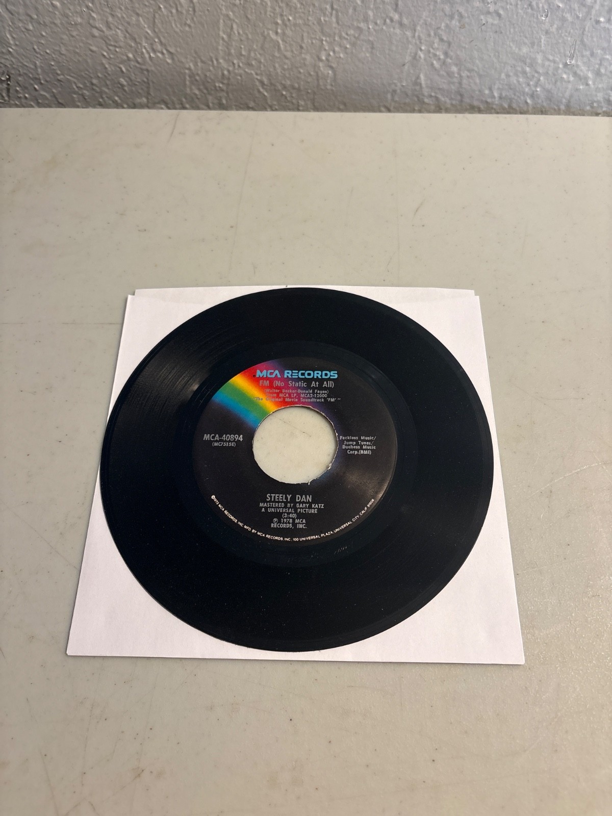 STEELY DAN - FM NO STATIC AT ALL - 7" 45 RPM VINYL SINGLE - 1978 MCA-40894 VG+