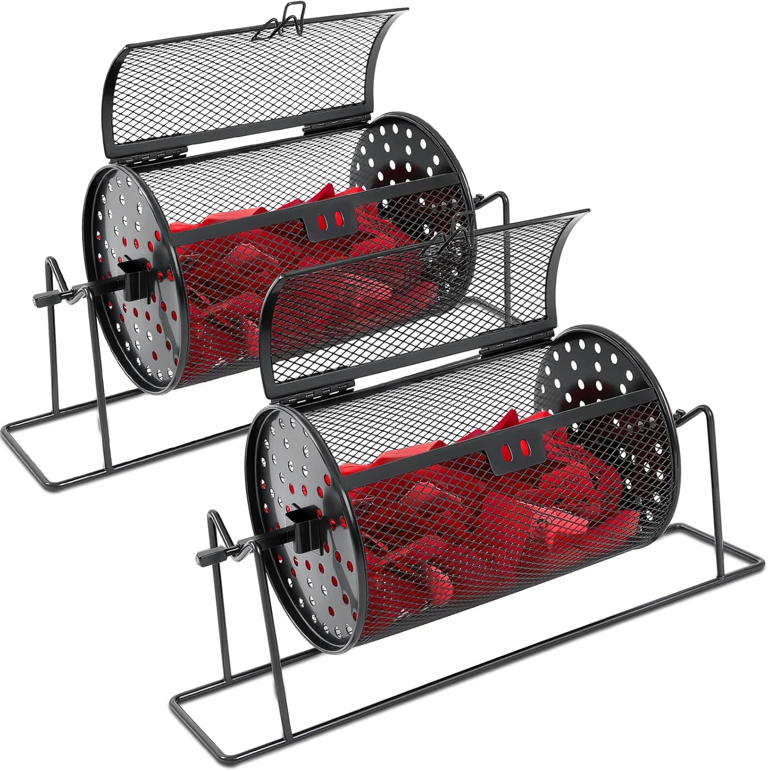 Upgraded 2 Pcs Small Raffle Drum Spinner - Holds 600 Tickets for Events