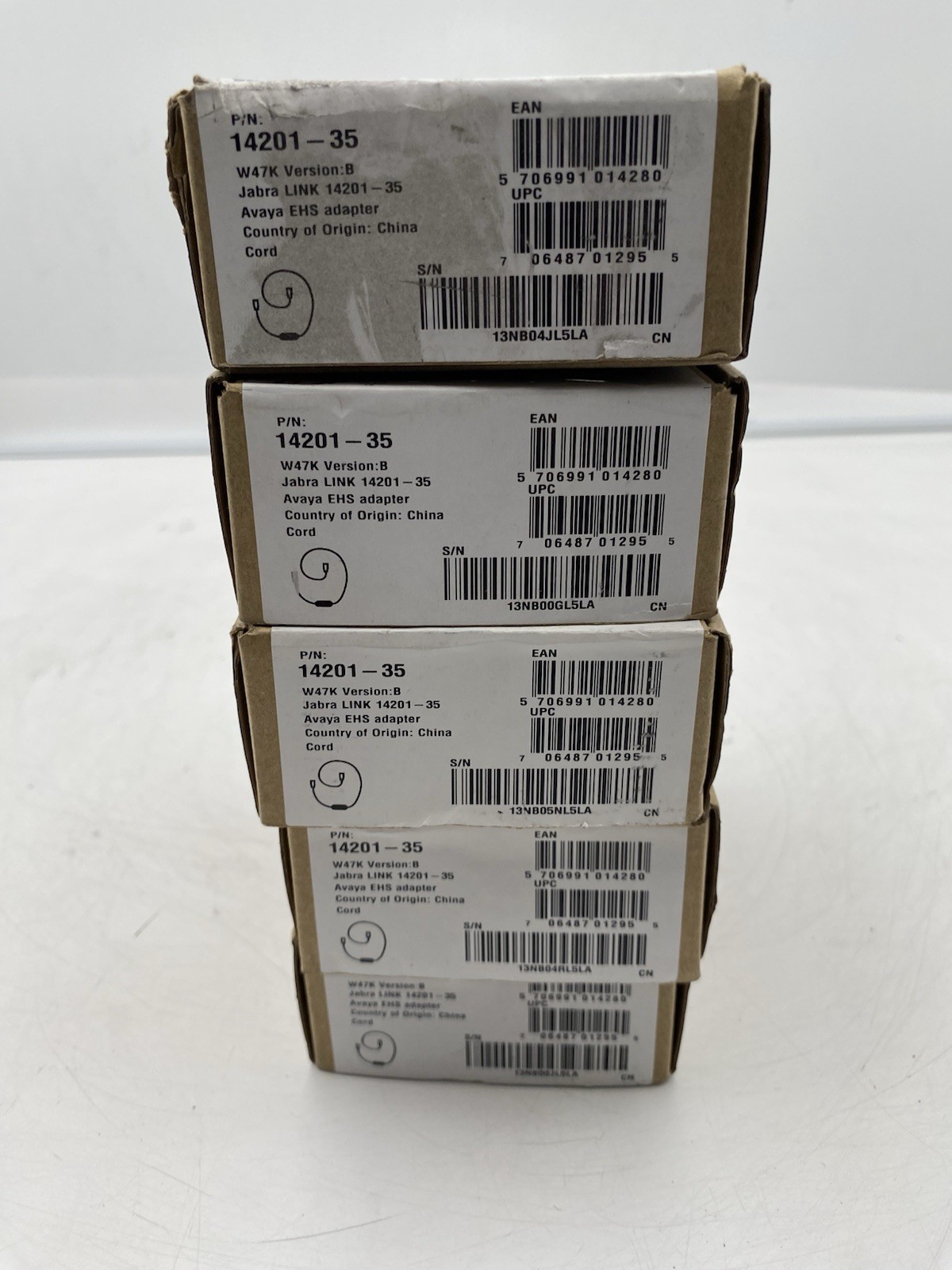 LOT OF 5 Jabra LINK 14201-35 Avaya EHS Adapter