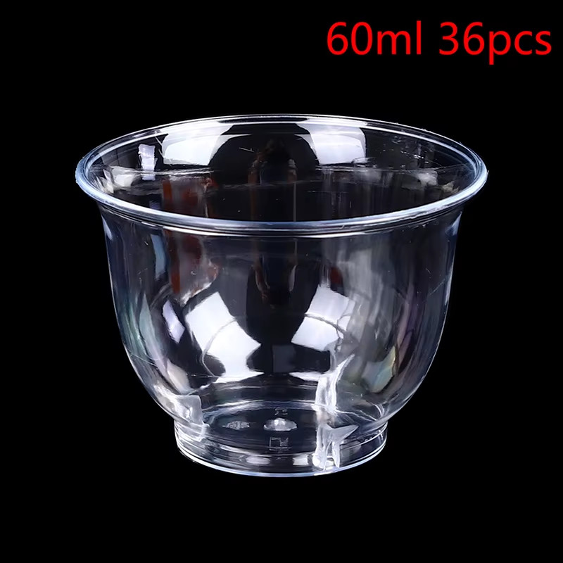 30/36/50Pcs Mini Clear Plastic Shot Glasses Jelly Cup Plastique Tumblers Wedding