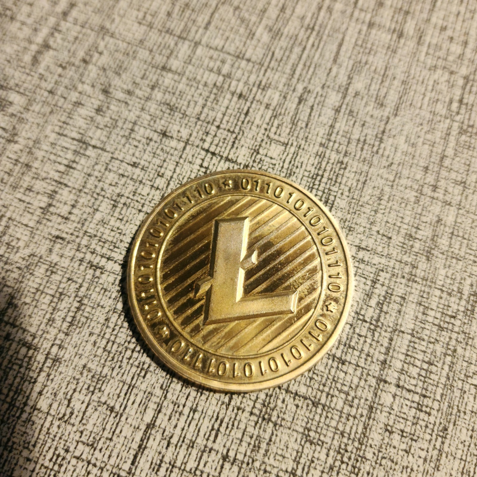 Litecoin Gold Tone Physical Commemorative Coin