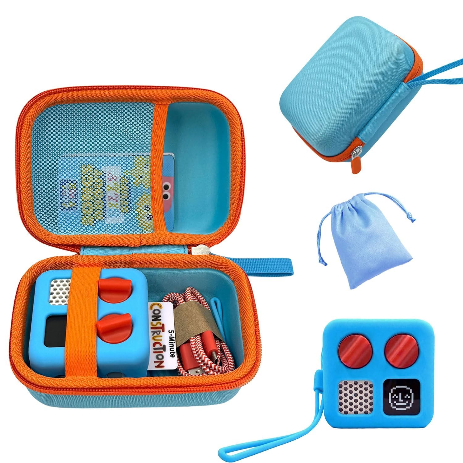 Hard Carrying Case and Silicone Cover for Yoto Mini, Protective Travel Carrie...