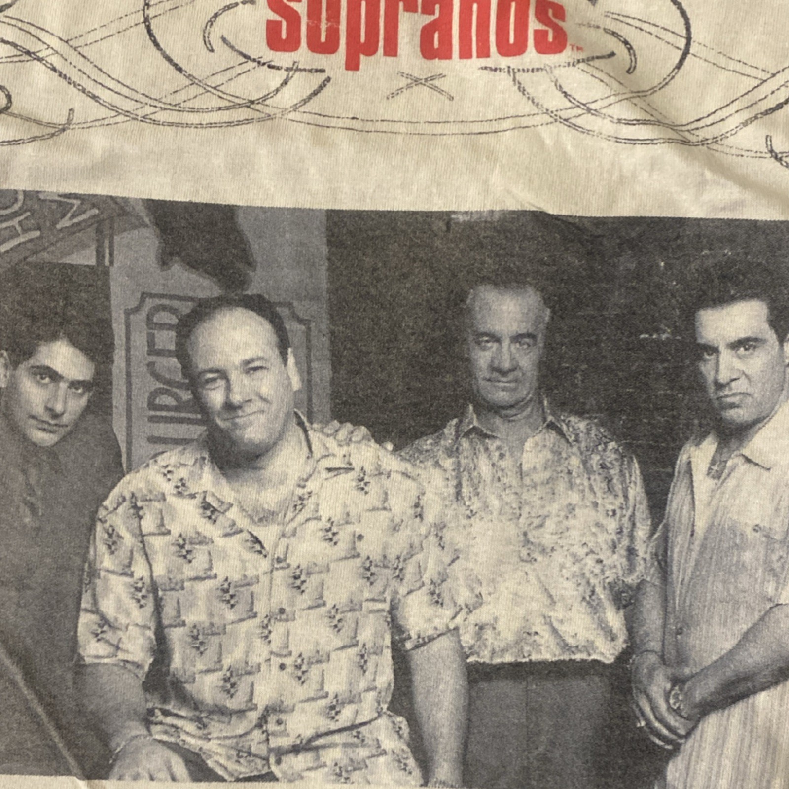 The Sopranos Famiglia HBO Licensed Men's Beige T-Shirt 2XL