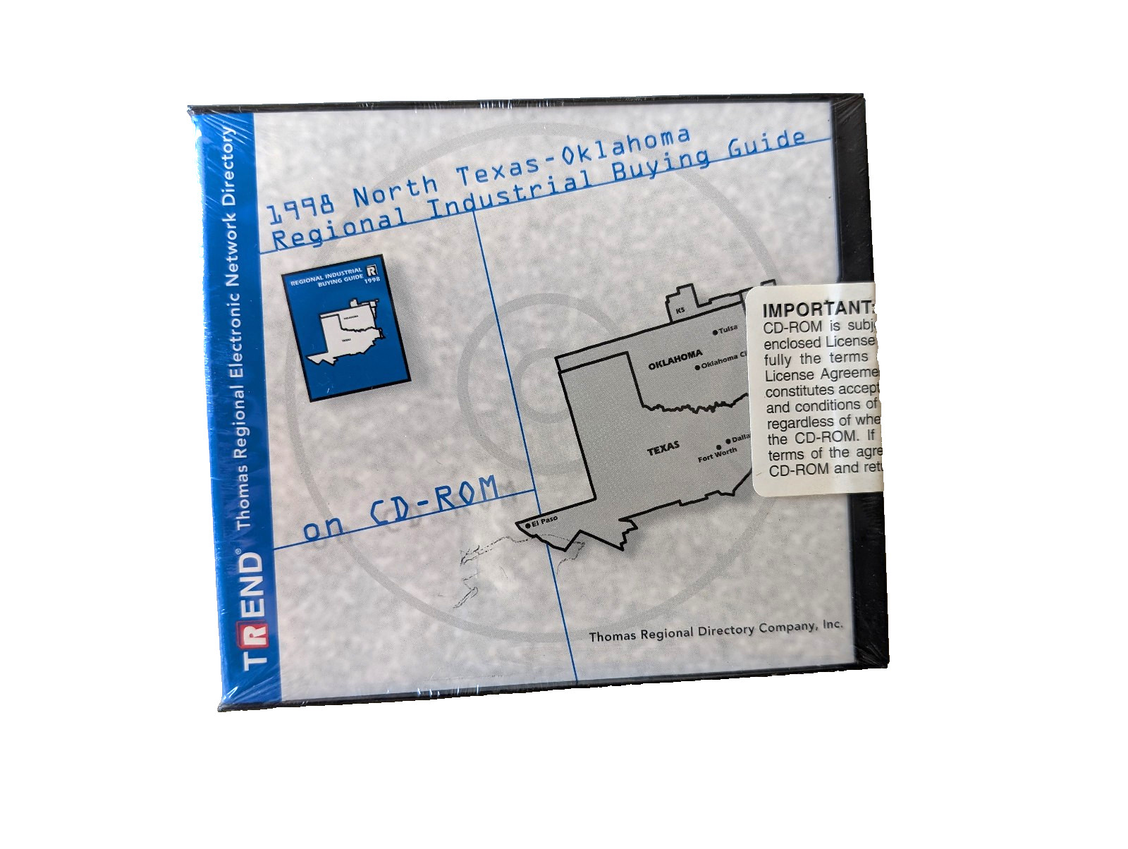 1998 North TX & OK Industrial Buying Guide CD Trend Thomas Region  Directory New