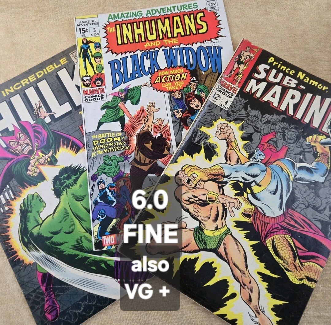 HULK #107 SUB-MARINER #4 AMAZING ADVENTURES #3 Marvel Comics 1968/70 Lot