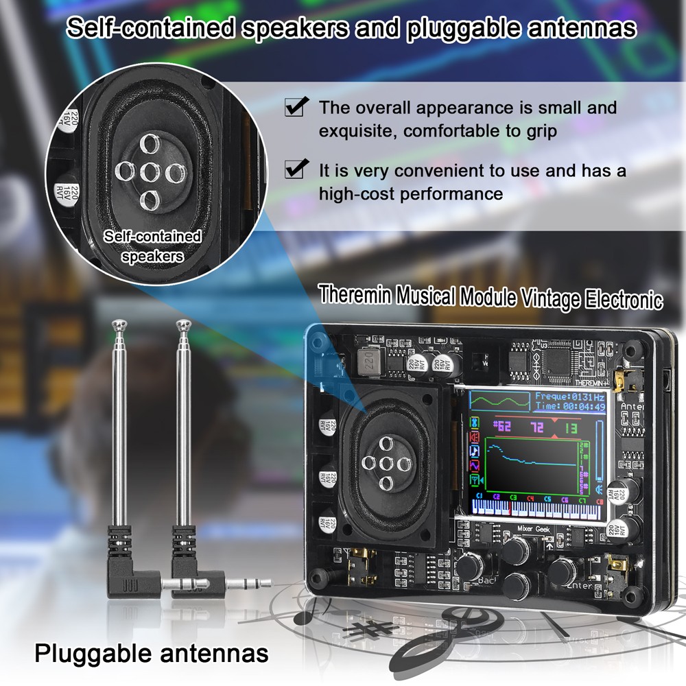 Type-C Retro Theremin Musical Module Vintage Electronic Ingenious Instrument 