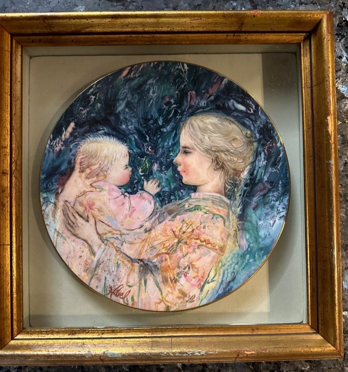 Royal Doulton Collector Plate - Edna Hibel "Kristina & Child" (1975)