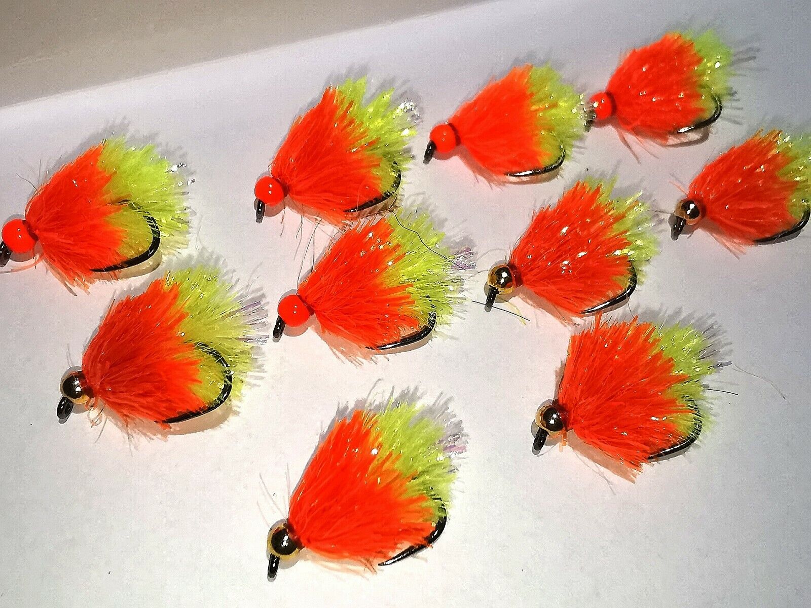 10 TEQUILA BLOBS BARBLESS TROUT FLIES/FLY FISHING size 10