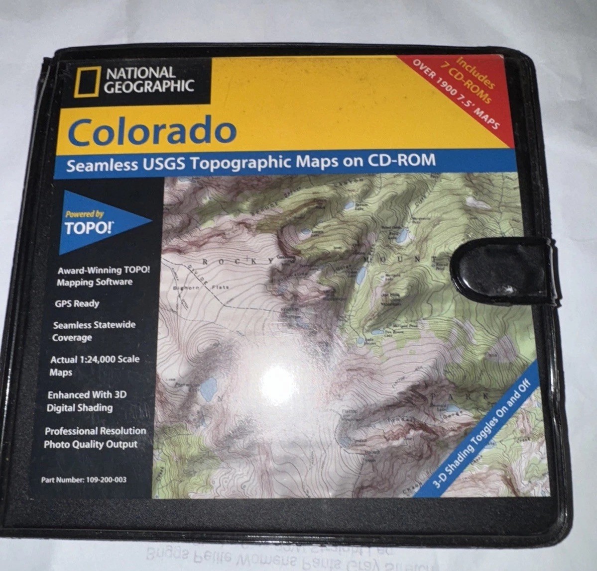 National Geographic Colorado Topographic Maps CD-ROM Set USGS TOPO 7 Discs