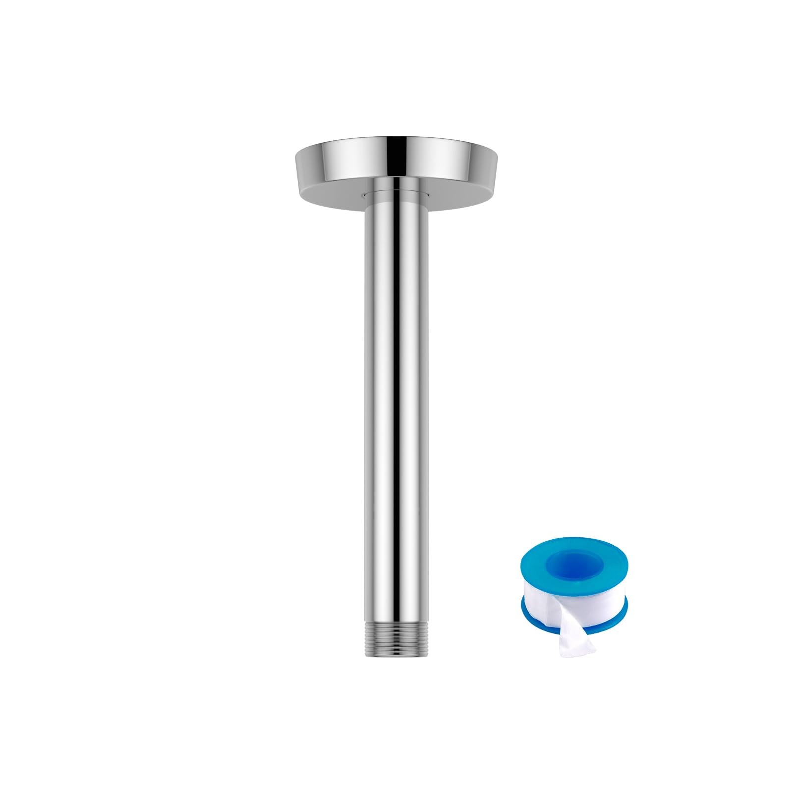 Lordear Shower Arm 6 Inch Chrome Ceiling 6 -straight, Polished 
