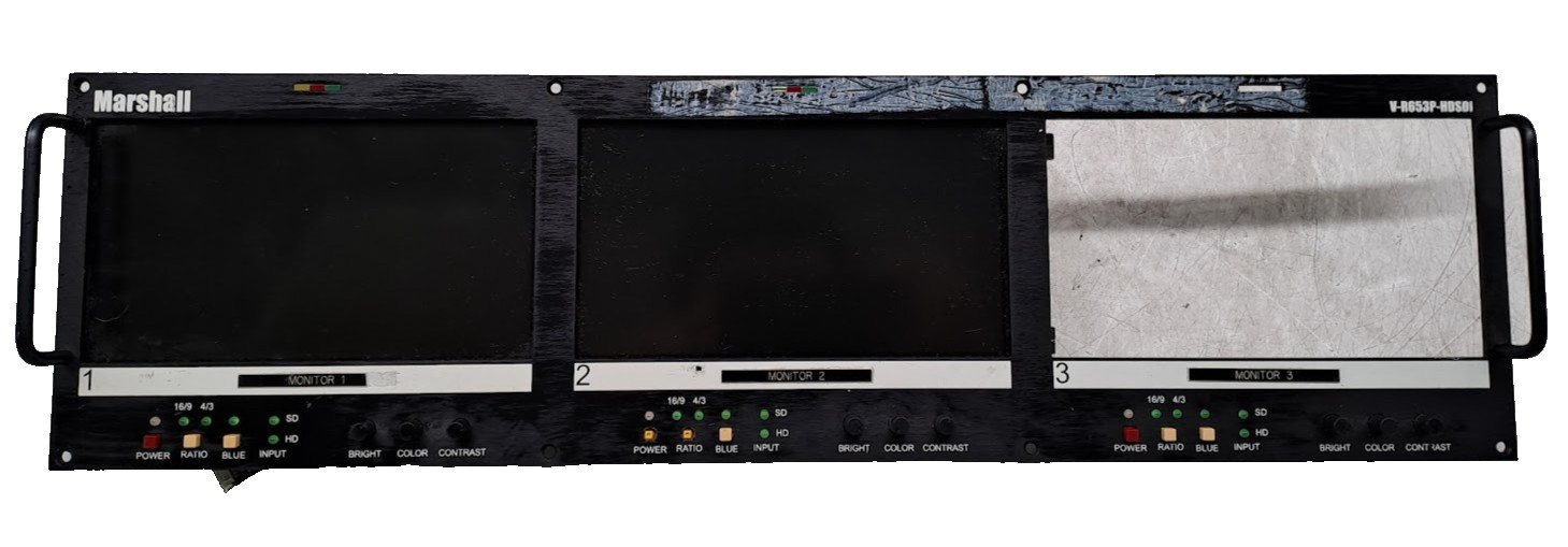 2X Marshall V-R653P-HDSDI Triple Serial Digital HD/SD Monitor