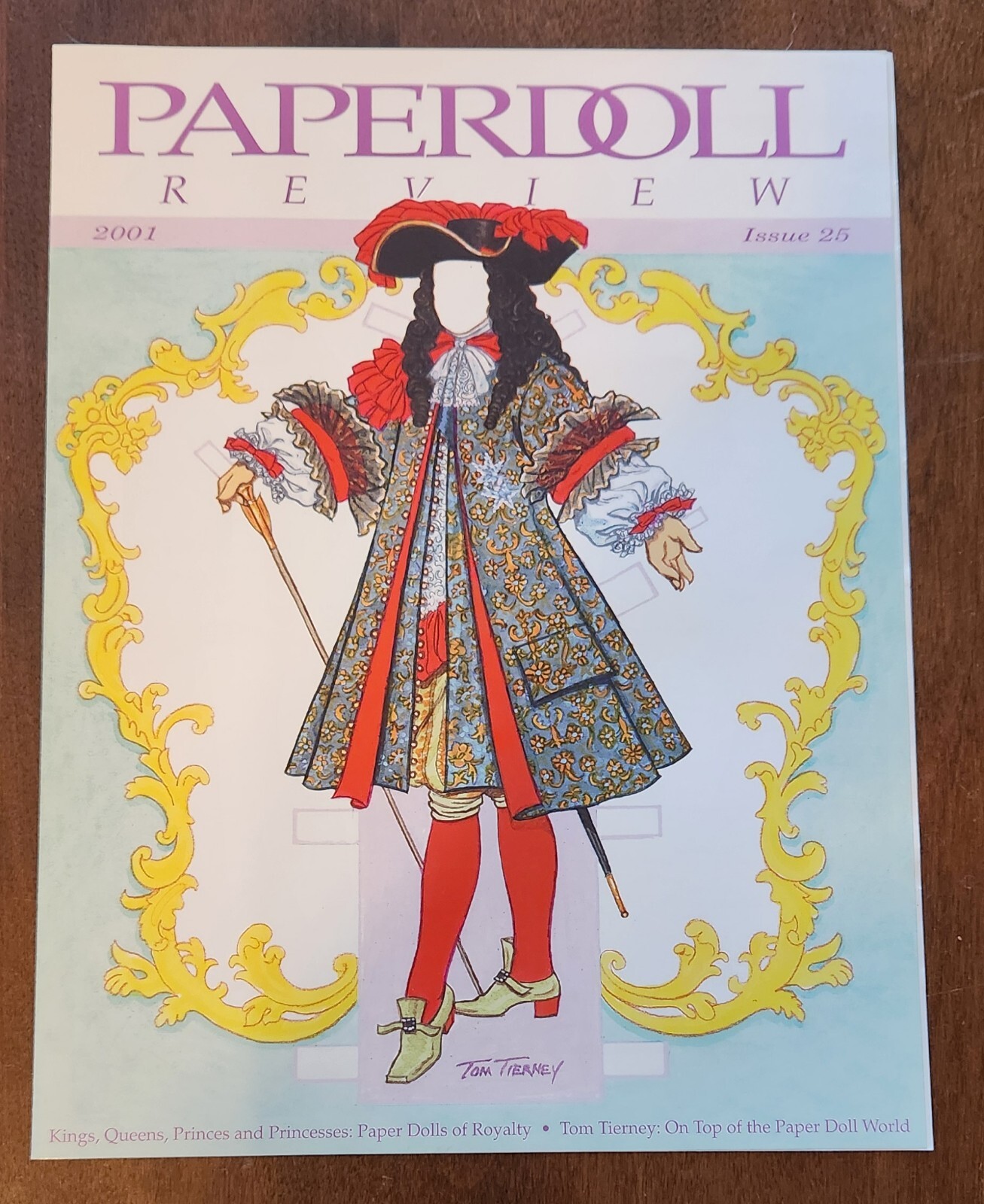 Signed Paperdoll Front & Back Cover Of Review Issue 25 The Sun King