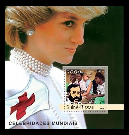 Guinea Bissau 2003 MNH MS, Diana, Henri Dunant, Nobel peace, Red Cross 