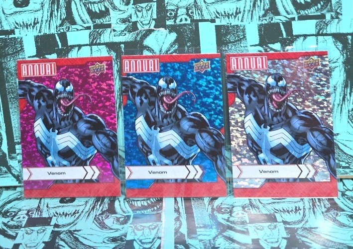 VENOM 2022-23 Upper Deck Marvel Annual SPARKLE SET Blue Magenta Silver Rare MCU 
