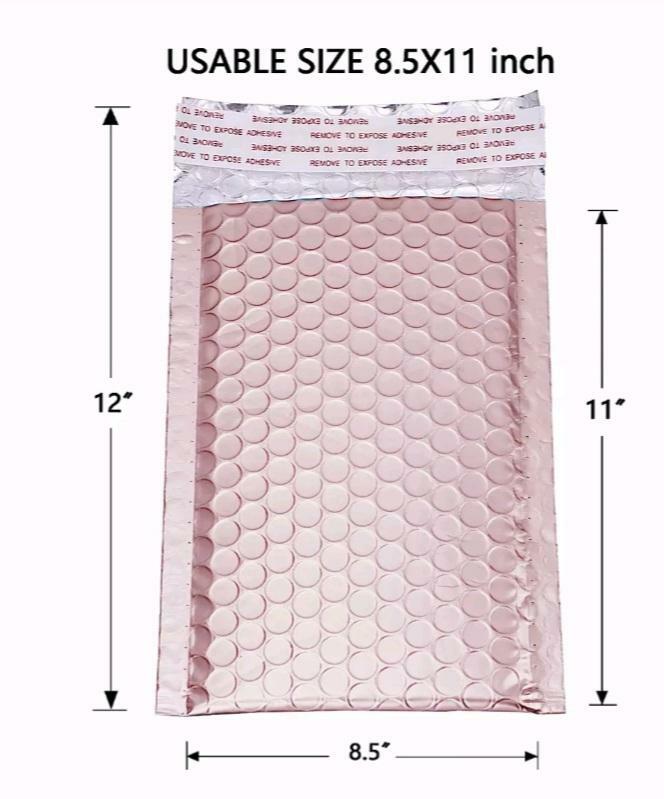 11.5 X 11 And 4 X 8 Inch  Matte Metallic Bubble Mailers Padded Bubble Lined, Sel